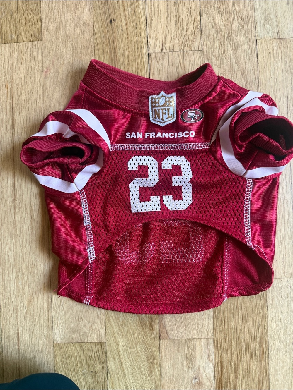 San Francisco small dog Football Jersey Top - #23